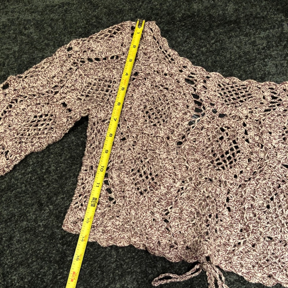 Cropped Open Knit Sweater - Picture 7 of 7